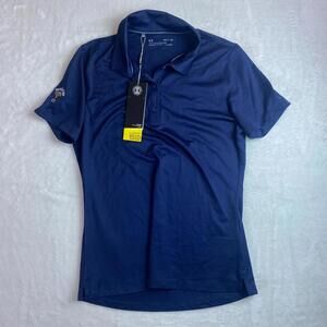 Under Armour HeatGear Polo Shirt Athletic Golf Top Small Navy Napa Valley‎ CC